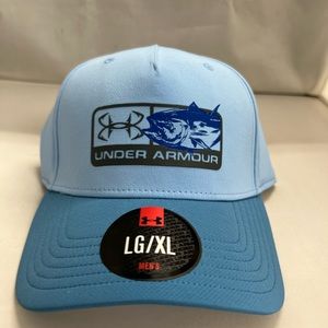 Men’s Fitted LG/XL Size Under Armour Fishing Hat/Cap